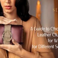 leather clutches for women.