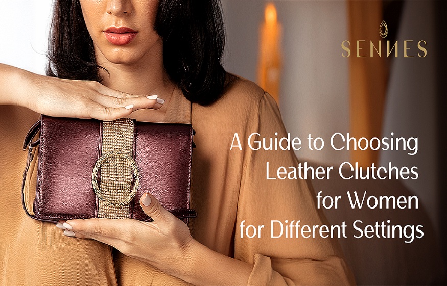 leather clutches for women.